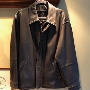 Jos. A. Bank Men's Leather Bomber Jacket